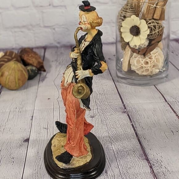 Vintage Pucci Arnart Hobo Clown Playing Saxophone - Picture 2 of 5
